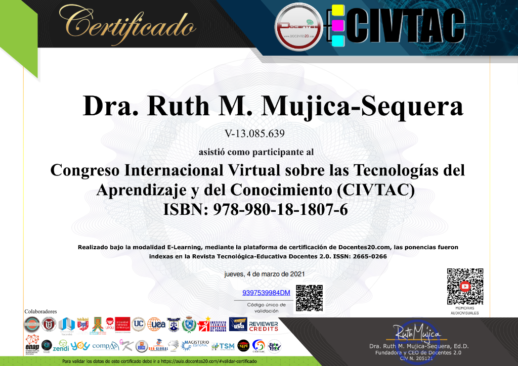 Certificado de participación CIVTAC